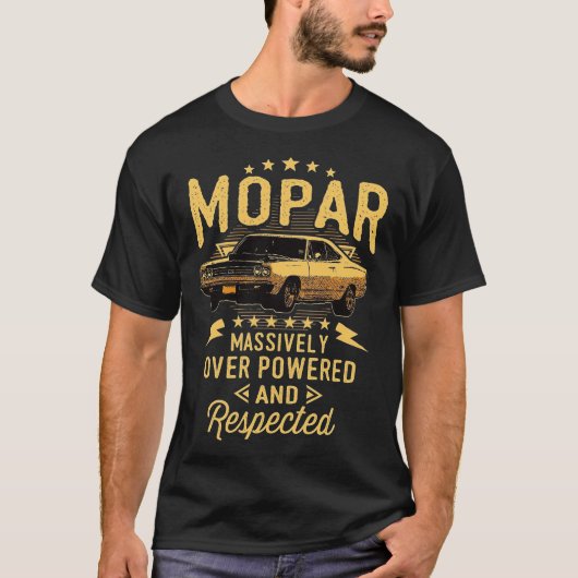 Mopar – 強力で高い評価を受けたT-Shi Tシャツ (正面)