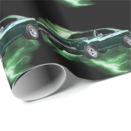 Mopar: 「緑の稲妻を持つ68のごまかしの充電器 ラッピングペーパー (ロールコーナー)