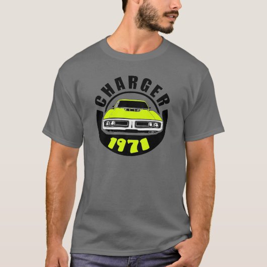 Mopar - 1971年ドッジ充電器Tシャツ Tシャツ (正面)