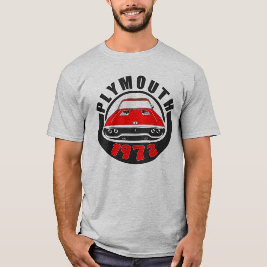 Mopar - 1972プリマスのロードランナーTor Red Tシャツ (正面)