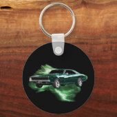 Mopar: '68 Dodge Charger with green lightning キーホルダー (正面)
