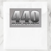 Mopar Dodge 440 6パック 長方形シール (バッグ)