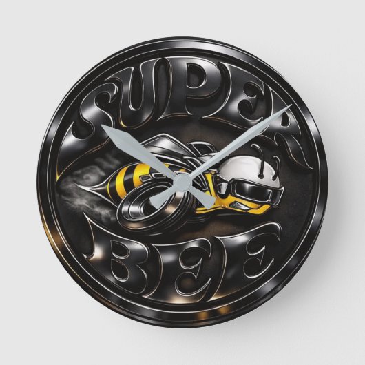 Mopar - Dodge Super Bee Round Clock ラウンド壁時計 (正面)