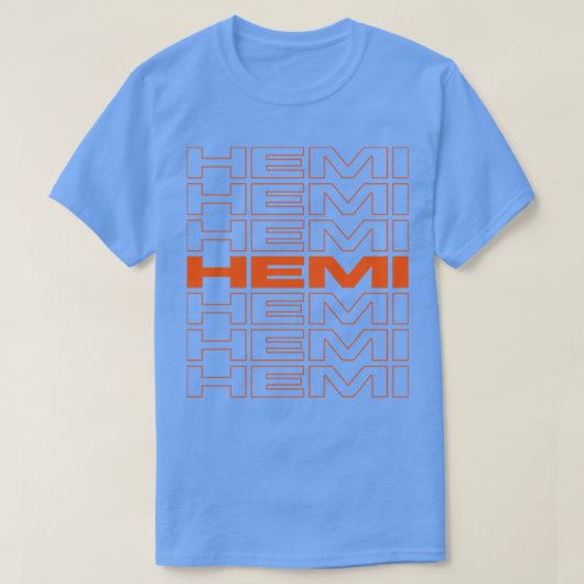 Mopar Hemi Repeat MoparオレンジTシャツ Tシャツ (デザイン正面)