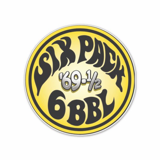 Mopar - Six Pack - すごい Bee - Roadrunner Sticker シール (正面)