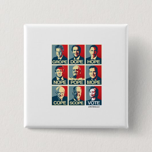 Mope Cope Scope Vote模索のドープ塗料の希望のNopeの法皇 缶バッジ (正面)