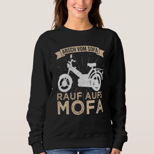 Moped Driving Moped Driver Mofaclub Mofa Mofa Mofa スウェットシャツ (正面)
