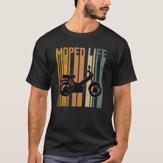 Moped Life Mofa 2輪モーター Tシャツ (正面)