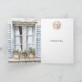 Moped Motor Bike Sun Wish you were here カード (内部)