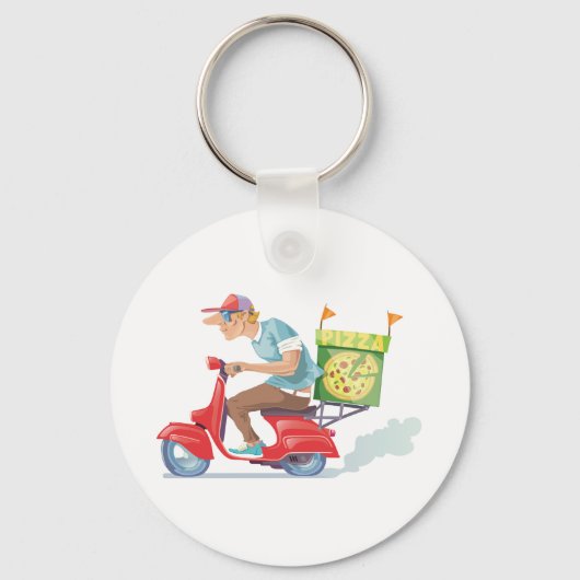 Moped Pizza Delivery キーホルダー (正面)