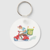 Moped Pizza Delivery キーホルダー (裏面)