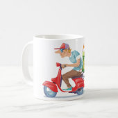 Moped Pizza Delivery コーヒーマグカップ (正面左)