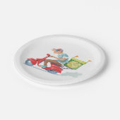 Moped Pizza Delivery ペーパープレート (アングル)