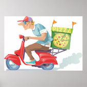 Moped Pizza Delivery ポスター (正面)