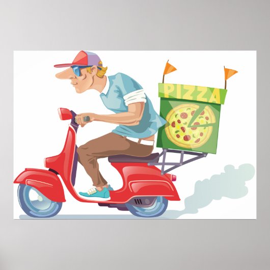 Moped Pizza Delivery ポスター (正面)