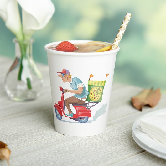 Moped Pizza Delivery 紙コップ
