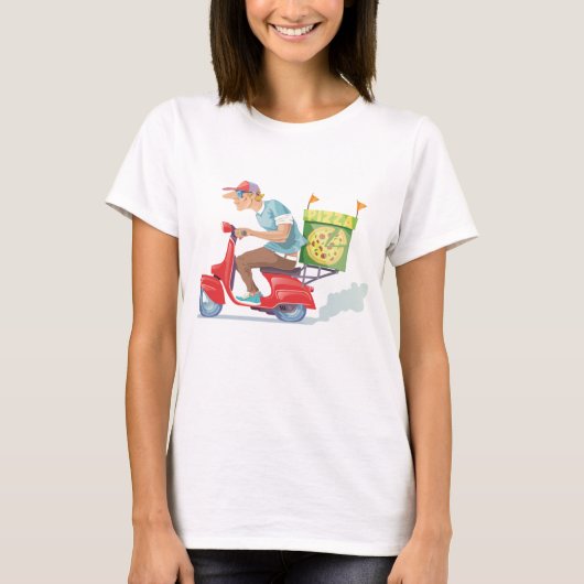 Moped Pizza Delivery Tシャツ (正面)