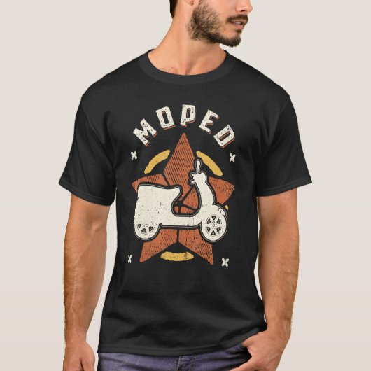 Moped Vintage Retro Classic Tシャツ (正面)