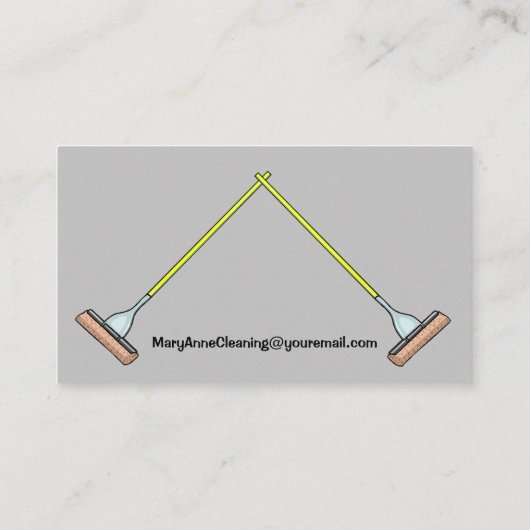 Mopsデザインプロフェッショナルのクリーニング 名刺 (裏面)