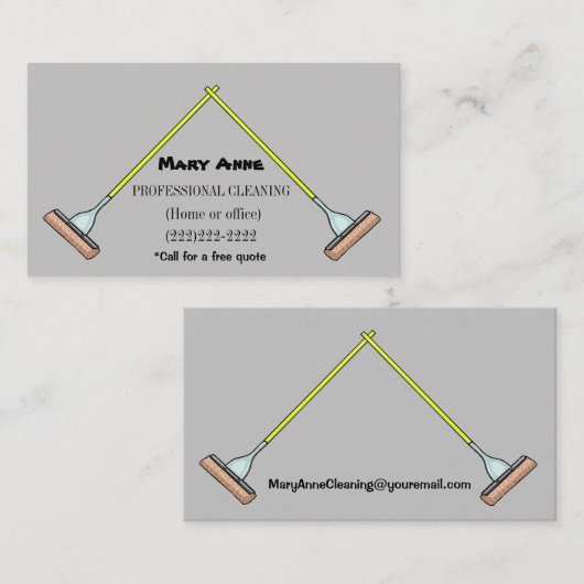 Mopsデザインプロフェッショナルのクリーニング 名刺 (正面/裏面)