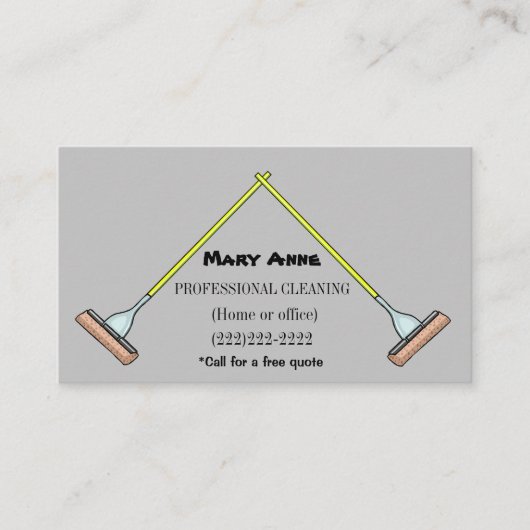 Mopsデザインプロフェッショナルのクリーニング 名刺 (正面)