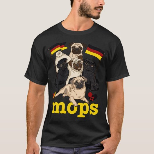 MOPS! (ドイツ語版！) Tシャツ (正面)