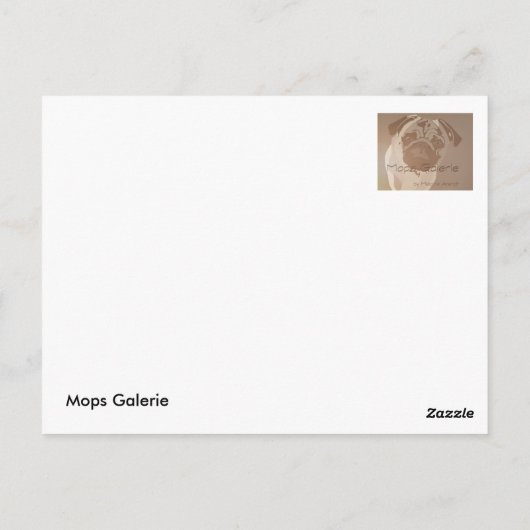 Mops Aura ポストカード (裏面)