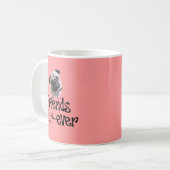 Mops "Friends Fur-ever" コーヒーマグカップ (正面左)