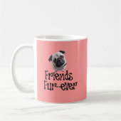Mops "Friends Fur-ever" コーヒーマグカップ (左)