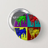 Mops Jack in 4 Farben 缶バッジ (正面&裏面)