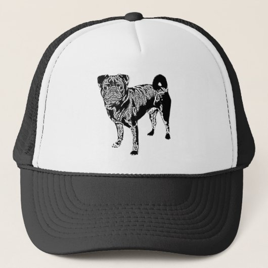 Mops Jack monochrom キャップ (正面)