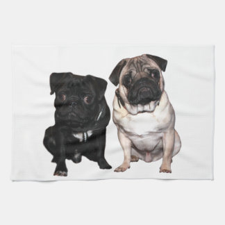 Mops Jack und Richi キッチンタオル