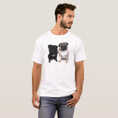 Mops Jack und Richi Tシャツ (正面フル)