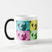 Mops "pop art" Verwandlungstasse モーフィングマグカップ (左)
