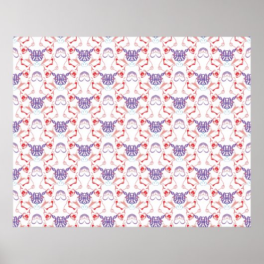 Mopsmusterポスター ポスター (正面)