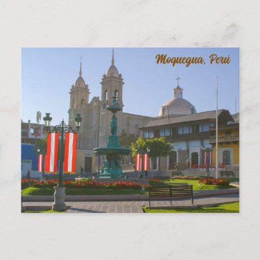 Moquegua, Perú, Plaza de Armas ポストカード (正面)