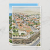 Morabeza Creations – Sunlit Hilltop Town Cityscape サンキューカード (正面/裏面)