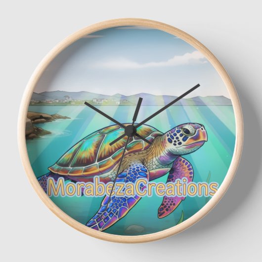 Morabeza turtle clock  壁時計 (正面)