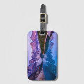 moraine湖の日の出の前のバラ色の雲 ラゲッジタグ (正面縦)