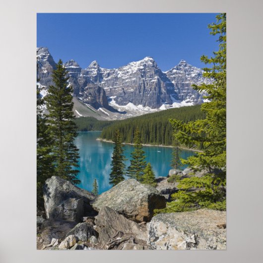 Moraine Lake, Canadian Rockies,アルバータ,カナダ ポスター (正面)