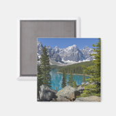 Moraine Lake, Canadian Rockies，アルバータ，カナダ マグネット (正面/裏面)
