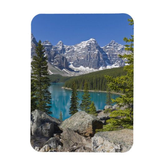 Moraine Lake, Canadian Rockies,アルバータ,カナダ マグネット (縦)