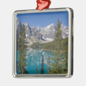 Moraine Lake, Canadian Rockies, Alberta, Canada 2 メタルオーナメント (左)