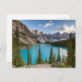 Moraine See in den Rocky Mountains Postkarte ポストカード (正面/裏面)