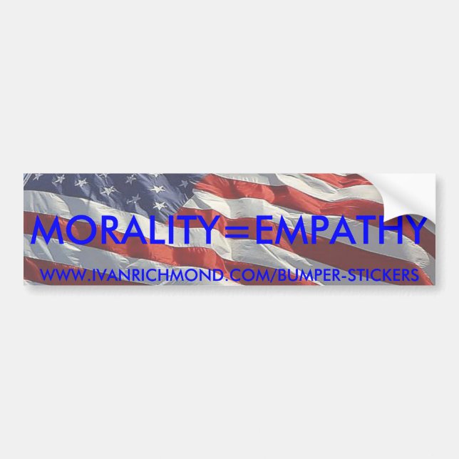 Morality=Empathyのバンパーステッカー バンパーステッカー (正面)
