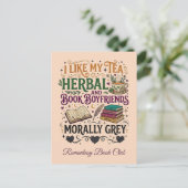 Morally Grey Book Boyfriend Herbal Tea Book Club ポストカード (スタンド正面)