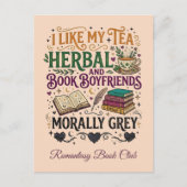 Morally Grey Book Boyfriend Herbal Tea Book Club ポストカード (正面)