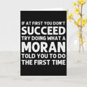 Moran Funny Surname Family Tree Birthday Reunion I カード (黄色い花)