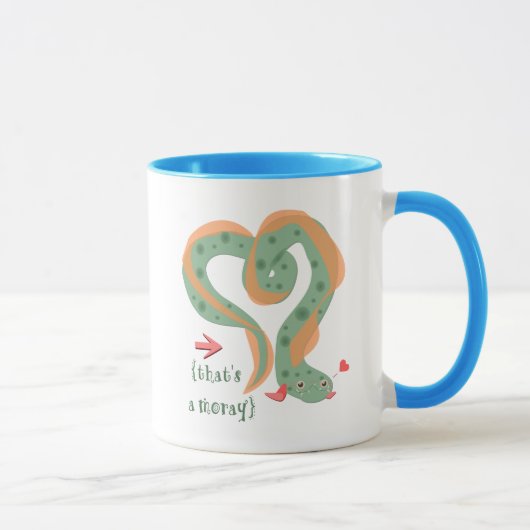 "Moray"愛しゃれのウナギである マグカップ (右)