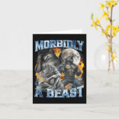 Morbidly A Funny Cringe Alpha Werewolf Wolf Meme  カード (黄色い花)